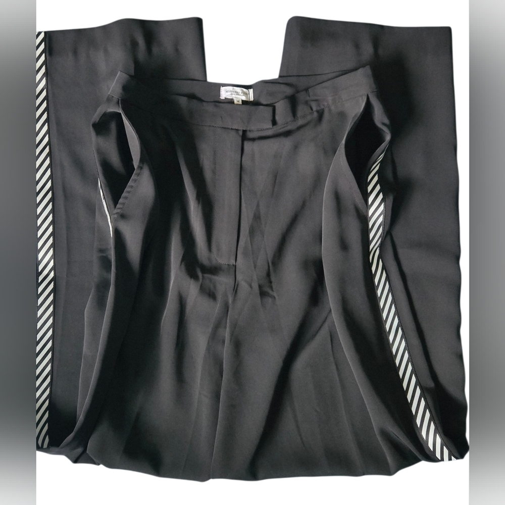 Mistress Rocks Black 'Charge' Trousers with Chevron Side Stripes ~ NWT - Picture 12 of 16